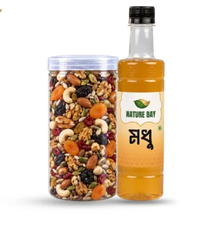 Nature Bay Nuts Mix with Pure Lychee Flower Honey – Premium Mixed Nuts and Natural Honey