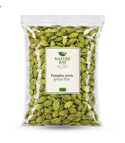 Premium Pumpkin Seeds (কুমড়ার বীজ) – প্রাকৃতিক পুষ্টিগুণে সমৃদ্ধ বাছাই করা কুমড়ার বীজ, স্বাস্থ্যকর স্ন্যাকস ও দৈনন্দিন খাবারের জন্য উপযোগী।